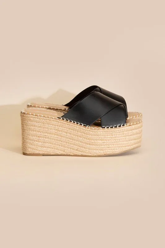 Raffia Platform Slides