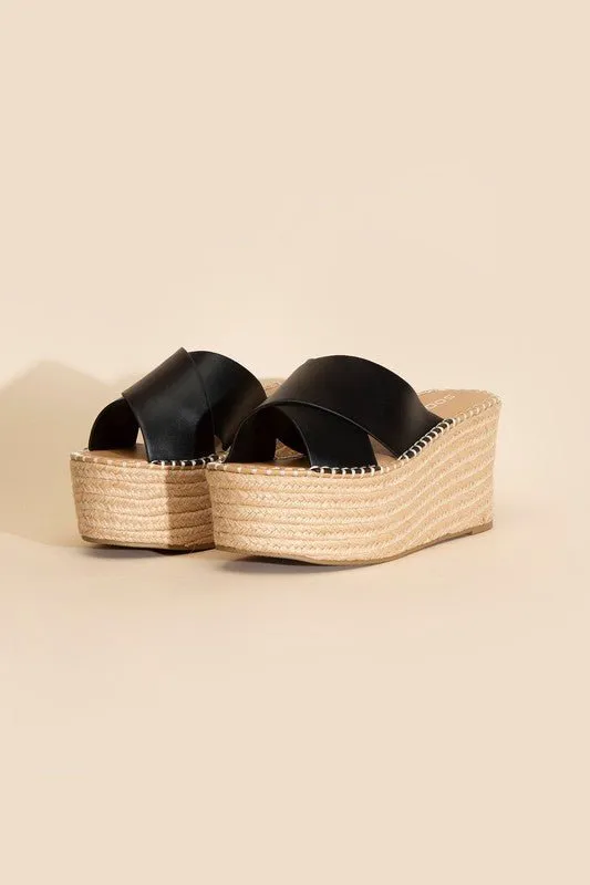 Raffia Platform Slides