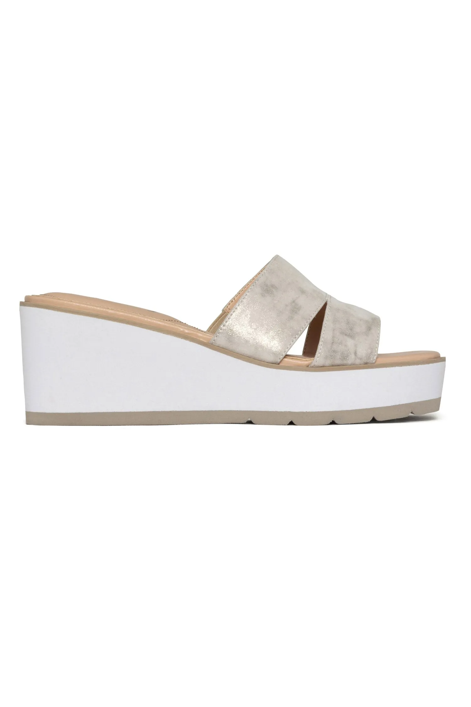 Raizy Wedge Sandals - Pewter