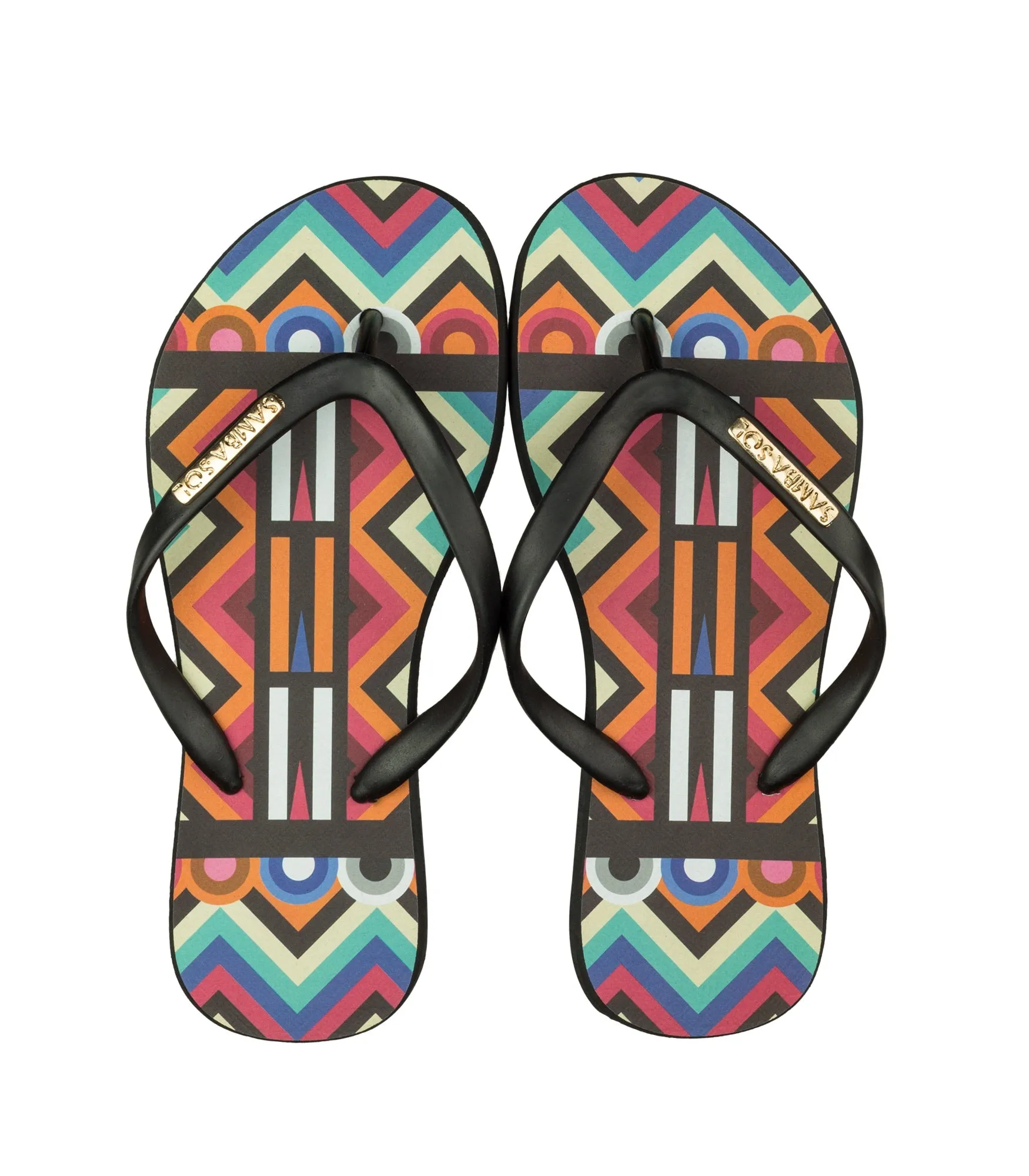 Samba Sol Kid's Fashion Collection Flip Flops - Tribal