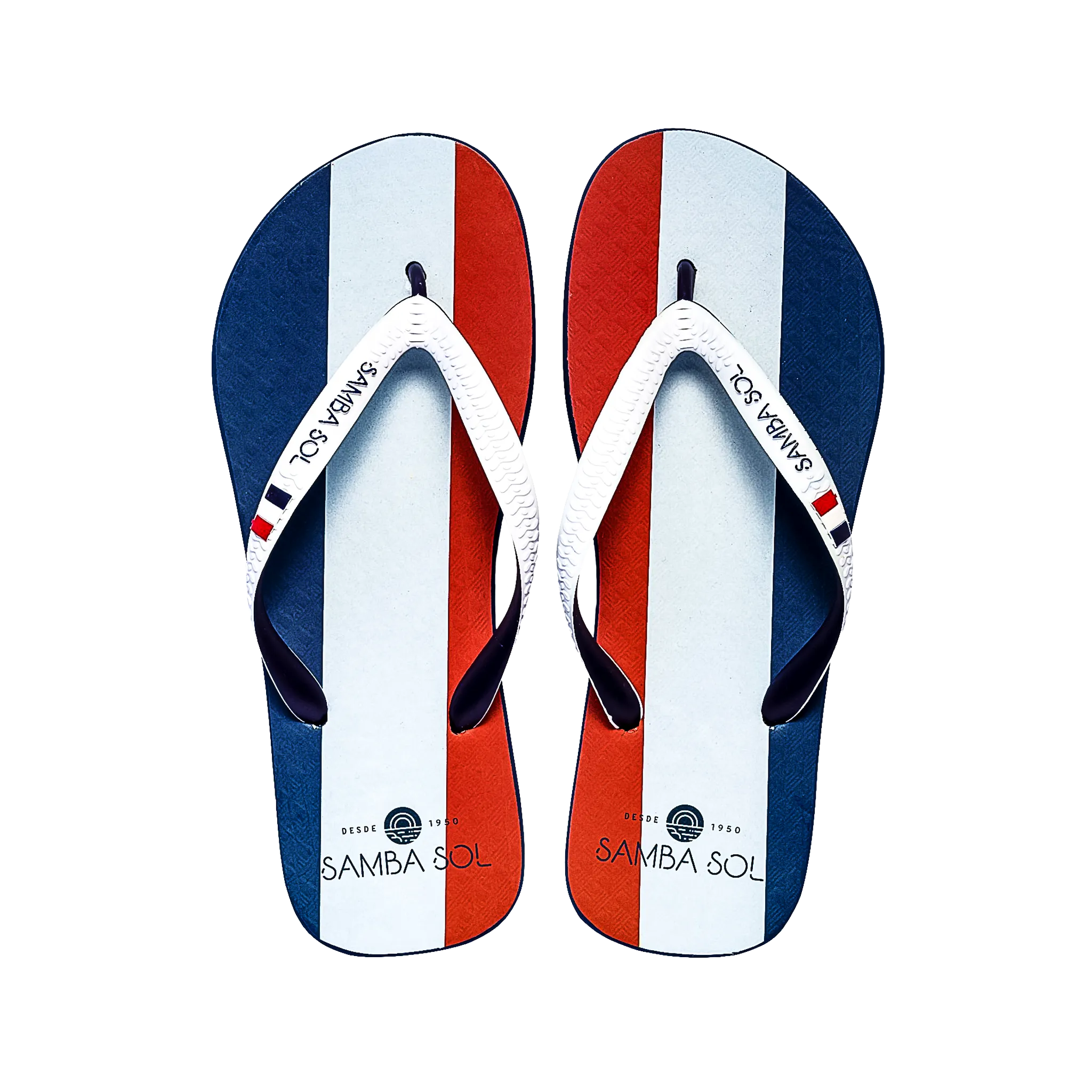 Samba Sol Men's Countries Collection Flip Flops - France