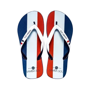 Samba Sol Men's Countries Collection Flip Flops - France