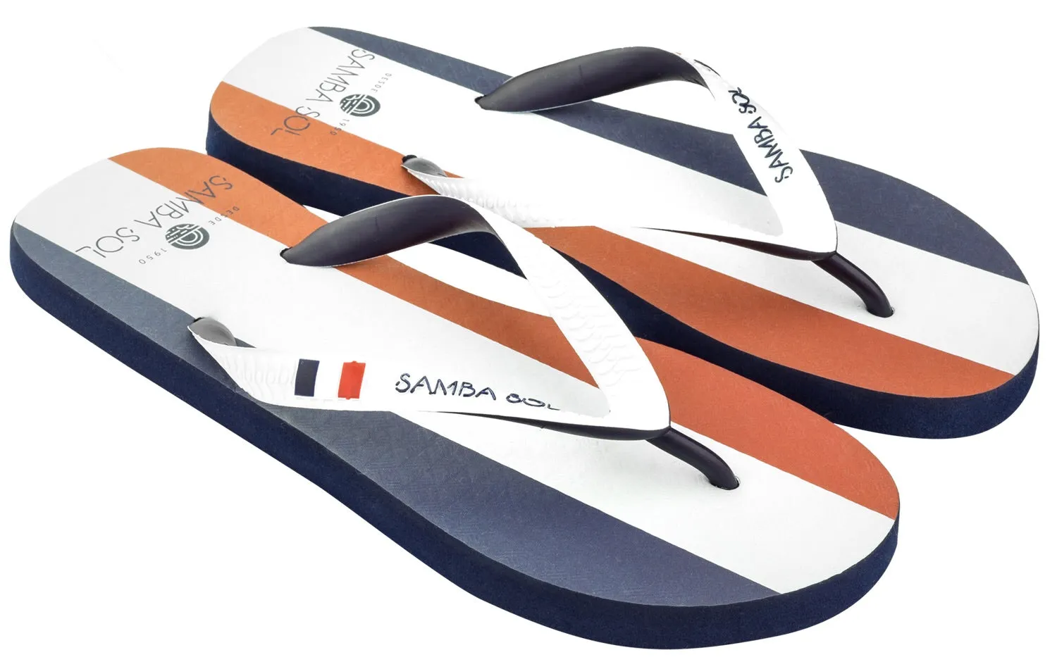 Samba Sol Men's Countries Collection Flip Flops - France