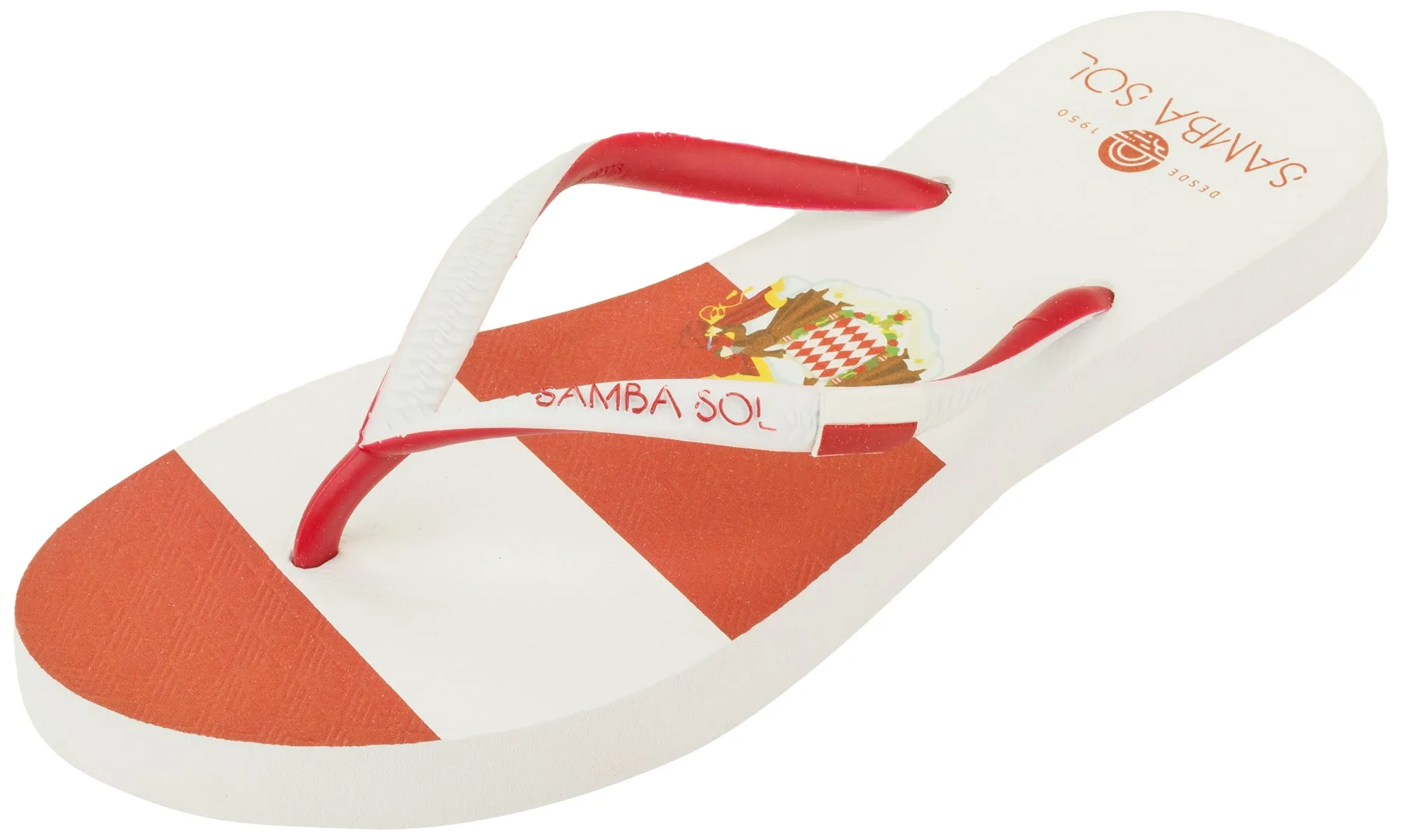 Samba Sol Women's Countries Collection Flip Flops - Monte Carlo