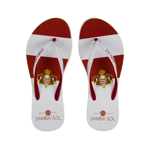 Samba Sol Women's Countries Collection Flip Flops - Monte Carlo