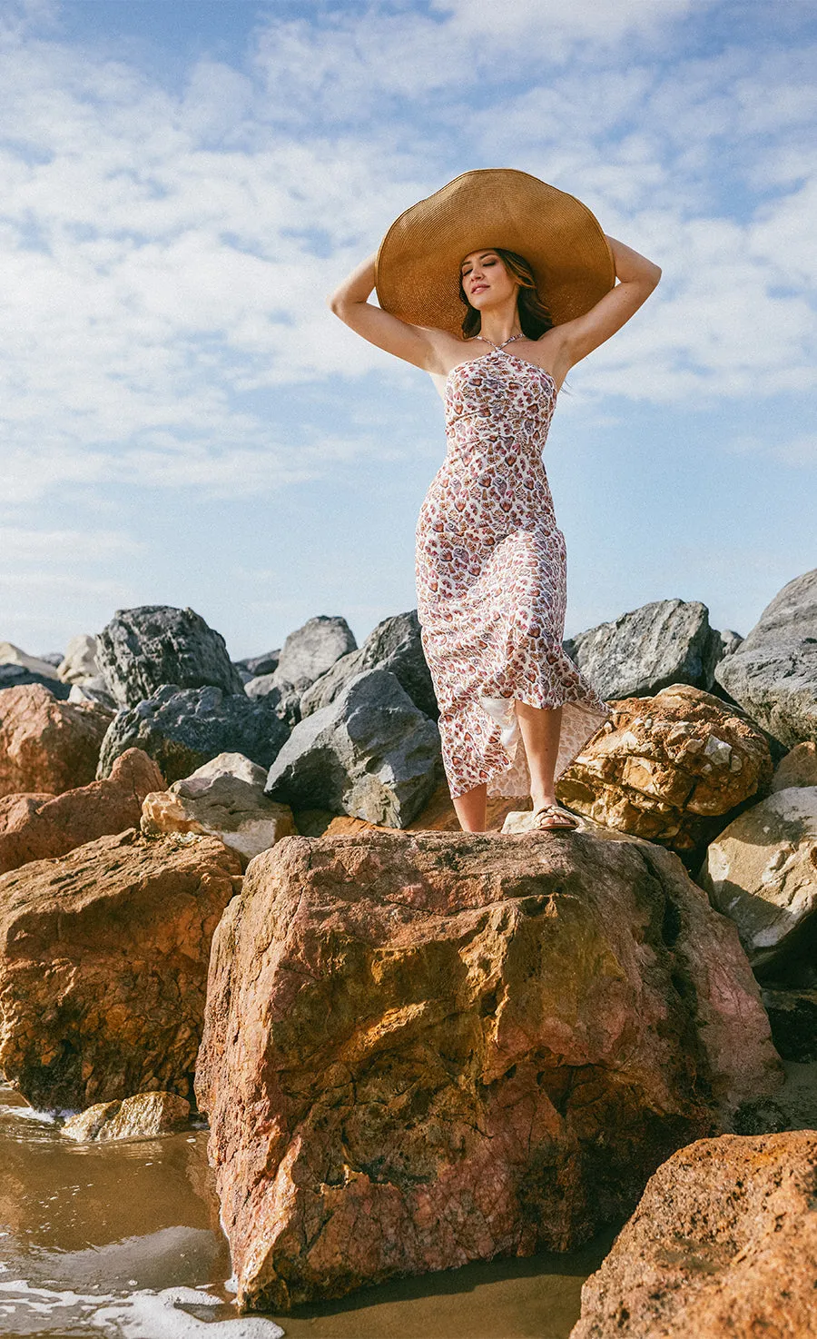 Shell Print Maxi Dress