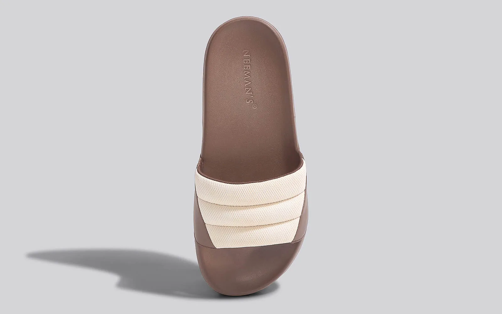 Squooshy Slides for Men : Ivory-Brown