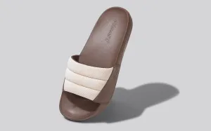 Squooshy Slides for Men : Ivory-Brown