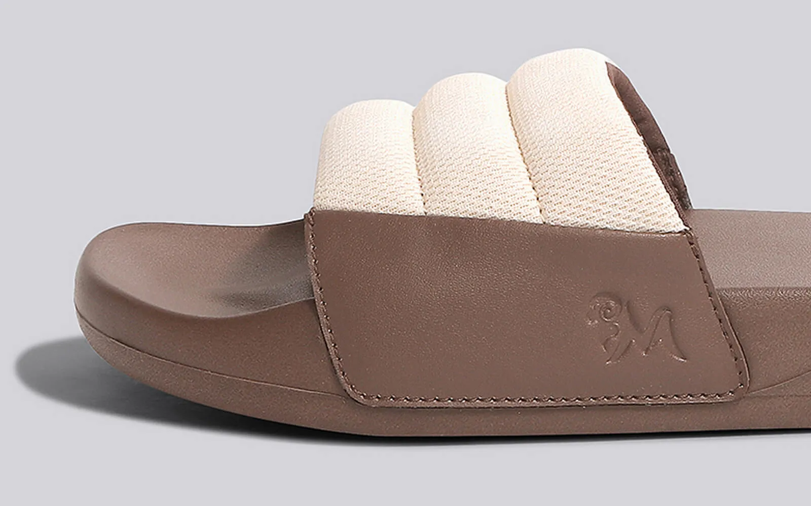 Squooshy Slides for Men : Ivory-Brown