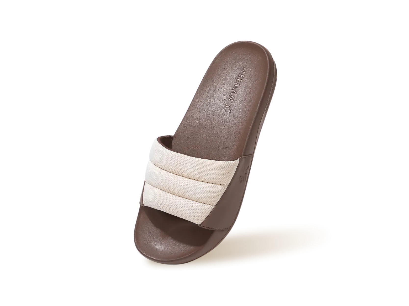 Squooshy Slides for Men : Ivory-Brown