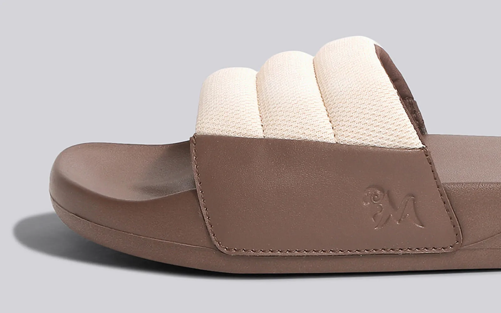 Squooshy Slides for Women : Ivory-Brown