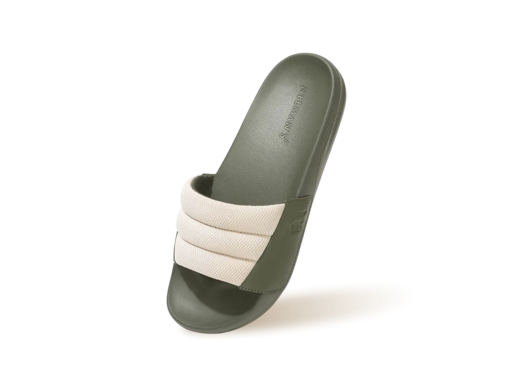 Squooshy Slides for Women : Olive-Beige