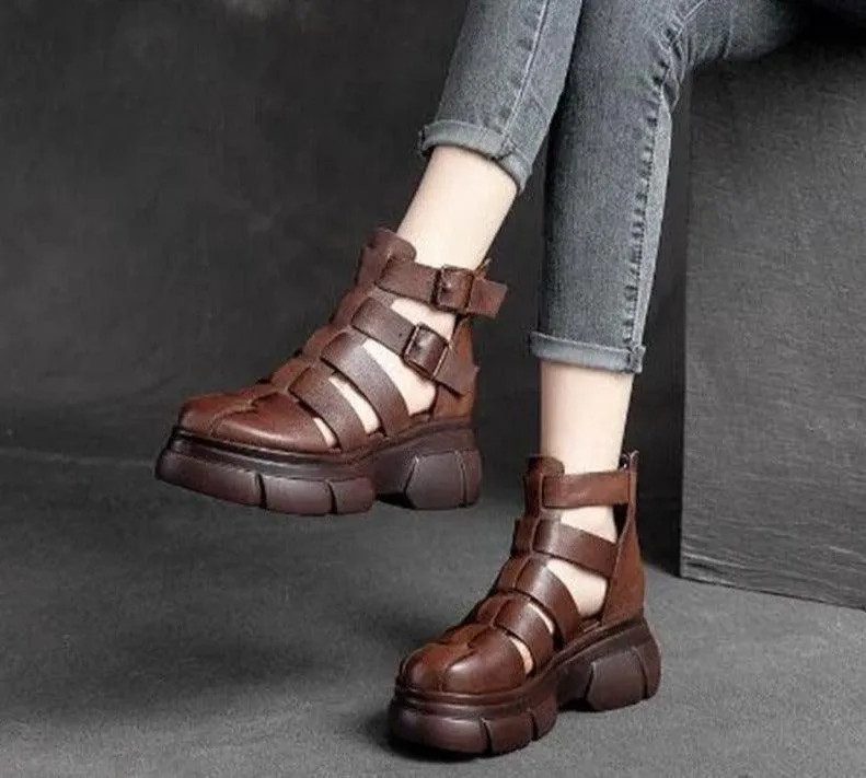 Strappy Wedge Shoes