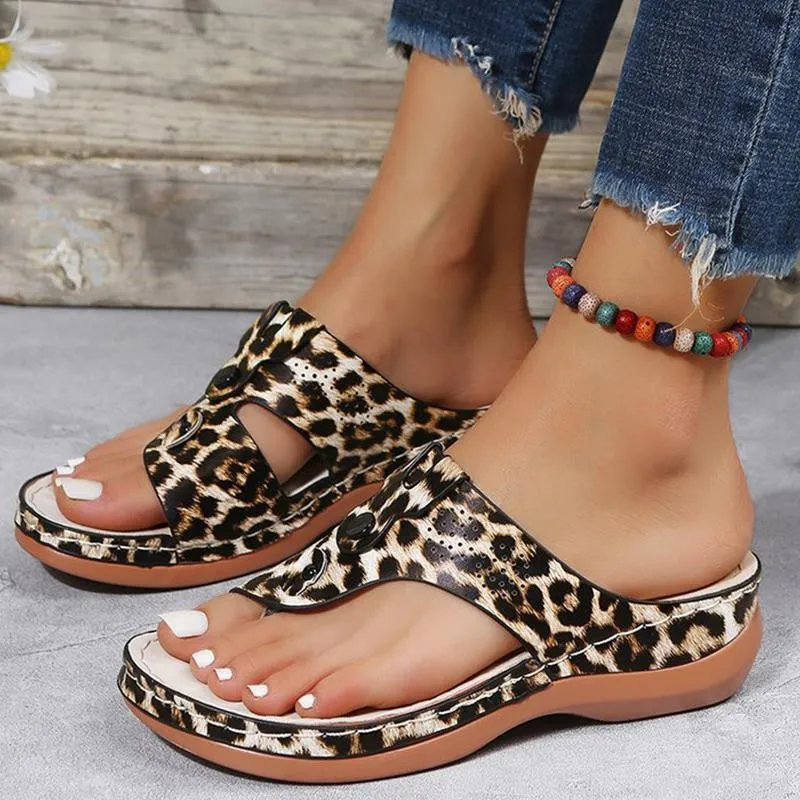 Summer Low Heel Wedge Sandals