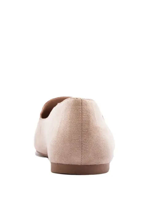 Taupe Suede Slip On Shoes - FINAL SALE