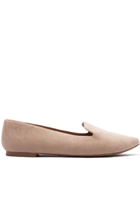 Taupe Suede Slip On Shoes - FINAL SALE