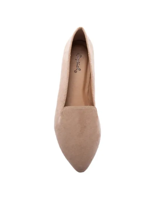 Taupe Suede Slip On Shoes - FINAL SALE