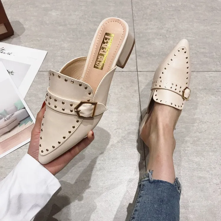 Women's Casual Slip on Studded Flats