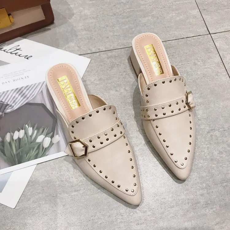 Women's Casual Slip on Studded Flats