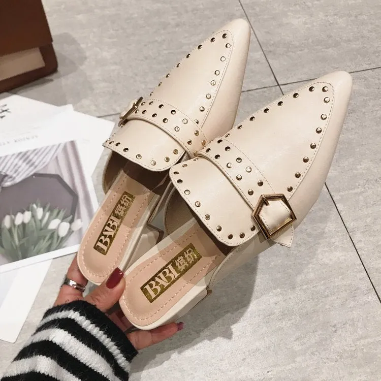 Women's Casual Slip on Studded Flats