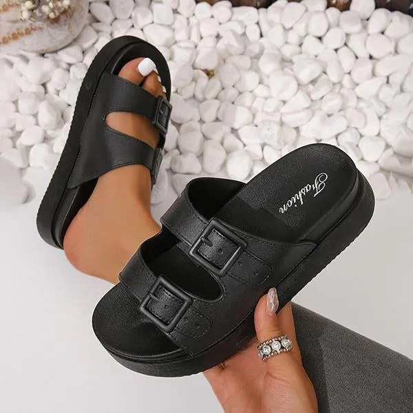 Women's Fashionable Platform Non-Slip Soft Soled Slippers 03683584S