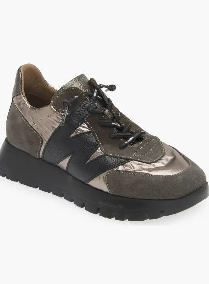 Wonders Oslo Sneaker Gris/Metal/Negro